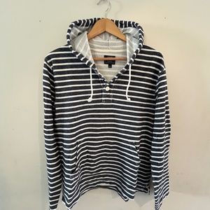 Vintage J Crew striped hoodie, size L